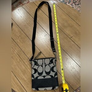 Coach black and grey crossbody bag